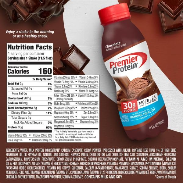 Premier Protein 12-Pack-High Protein, Low Sugar
